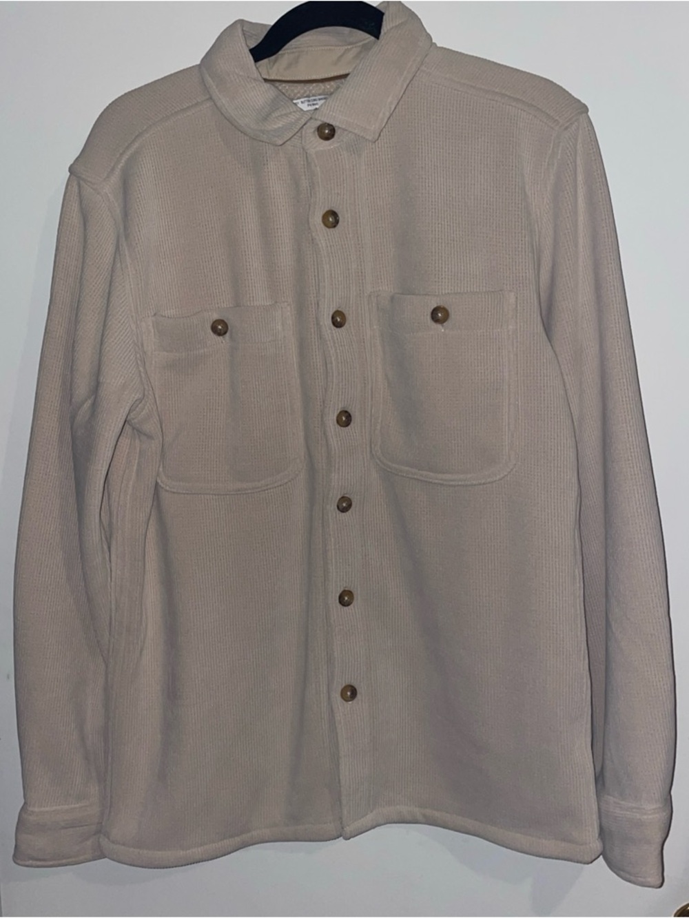 Aurora Butter Cord Shacket, Jacket Coat Shirt Men's Small Soft Cream NWT